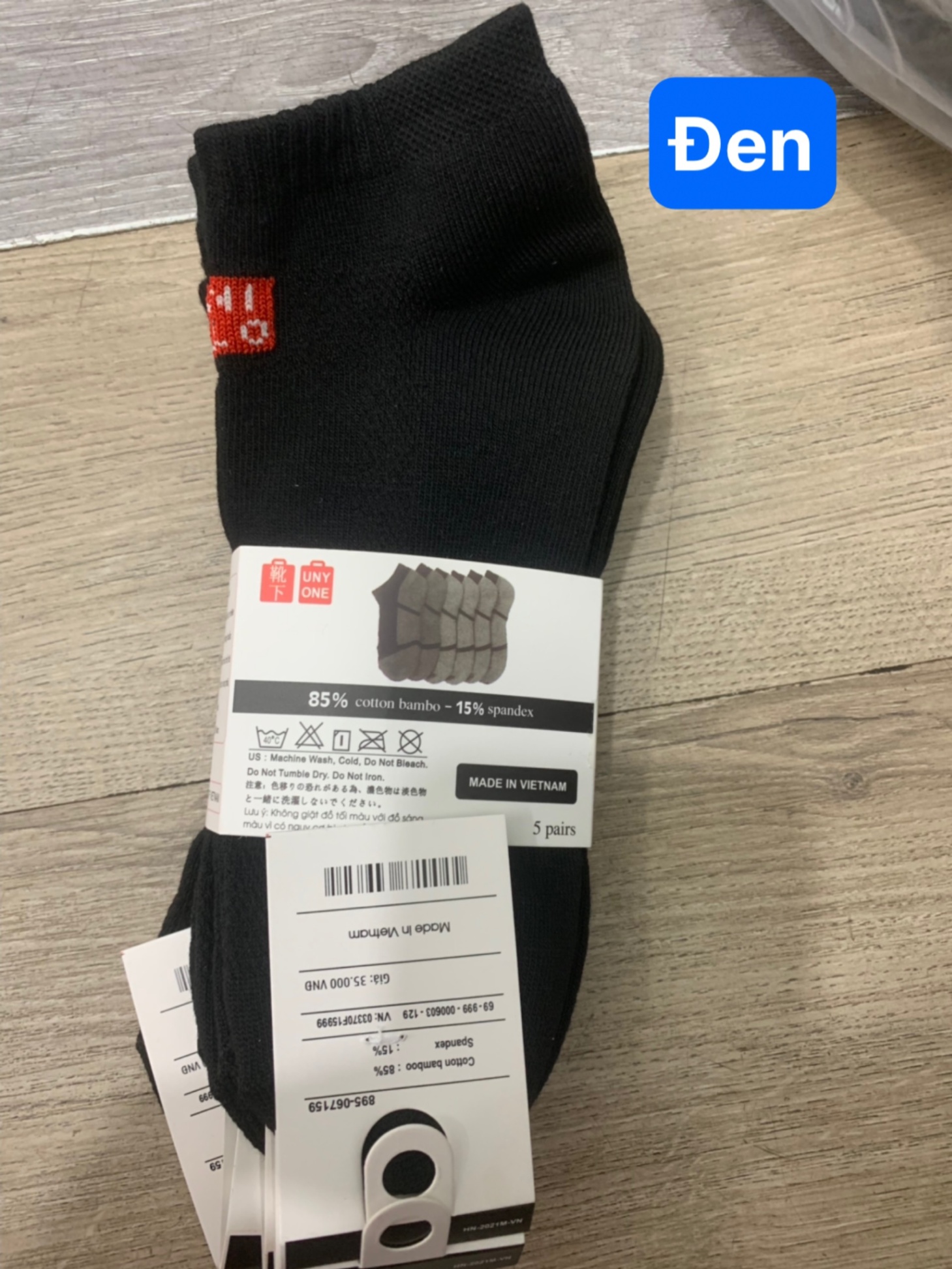 Tất Uniqlo Ngắn Cổ - Set 5 đôi