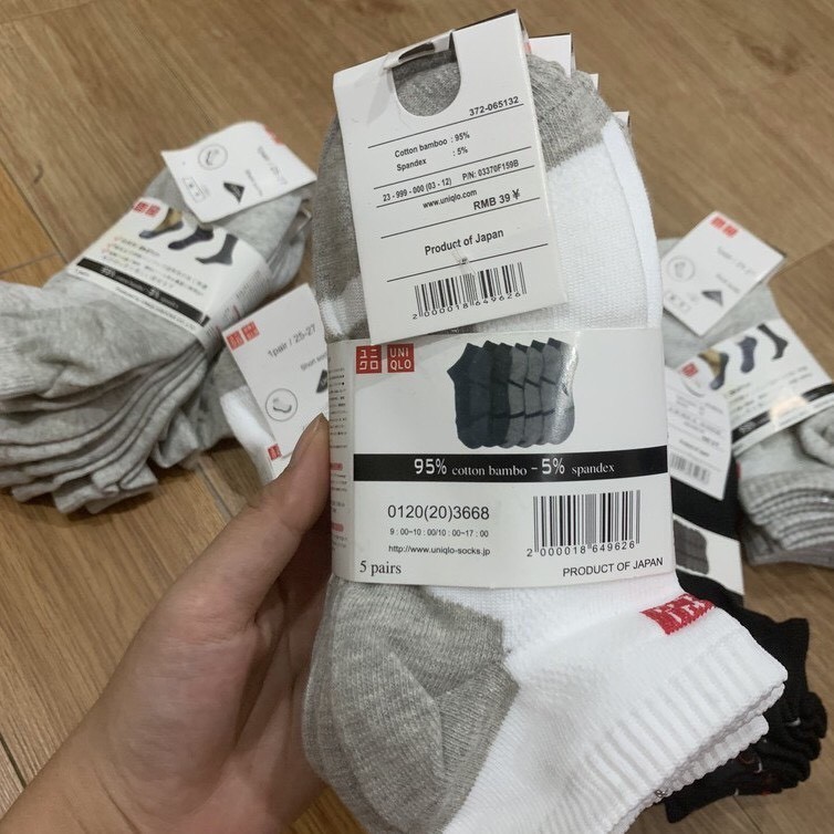 Tất Uniqlo Ngắn Cổ - Set 5 đôi