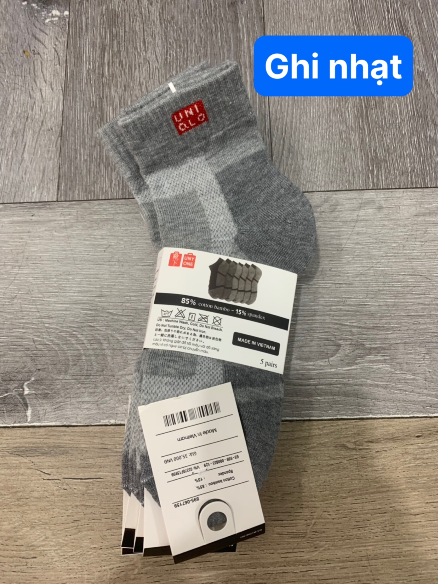 Tất Uniqlo Cao Cổ - Set 5 đôi