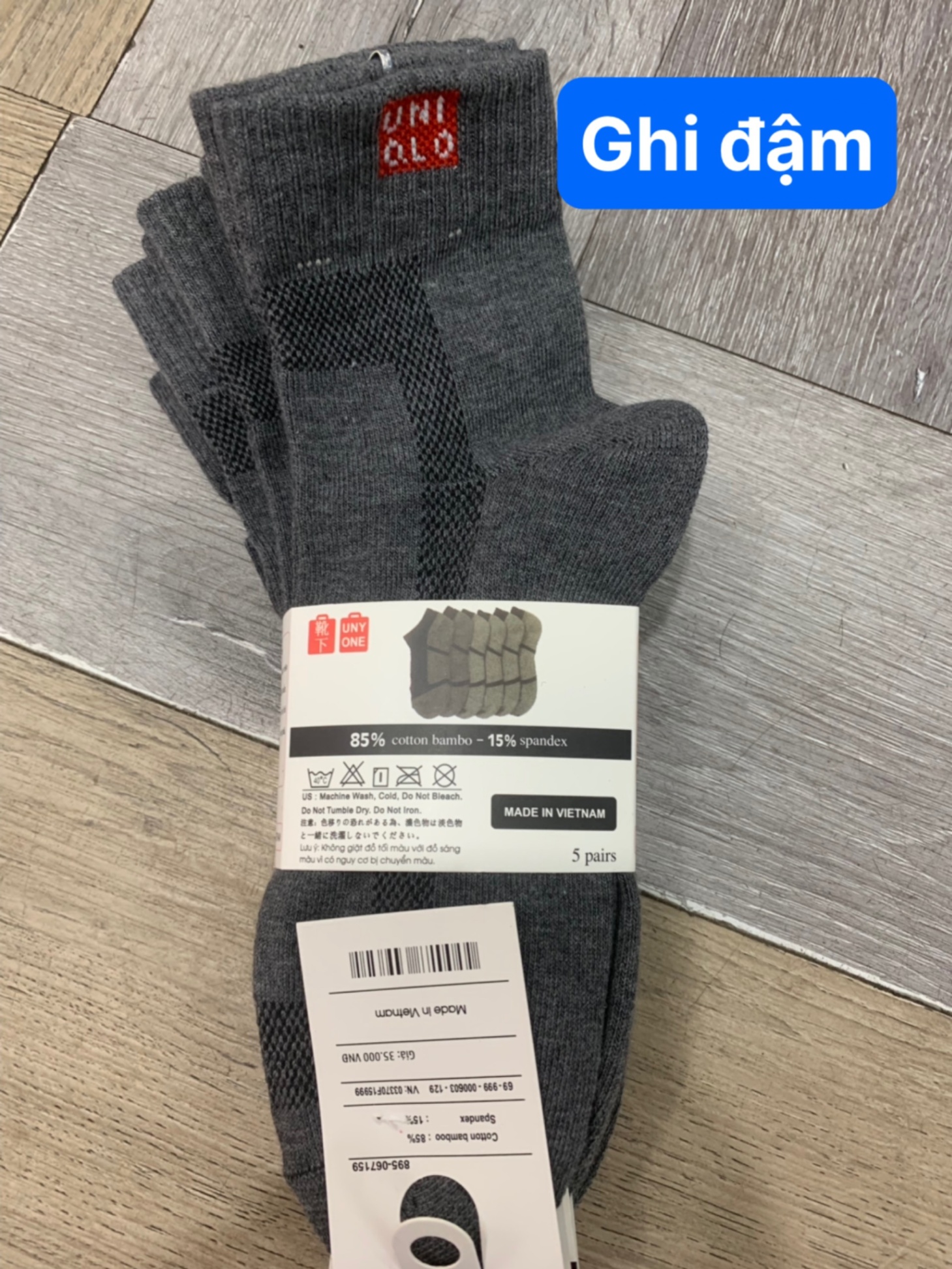 Tất Uniqlo Cao Cổ - Set 5 đôi