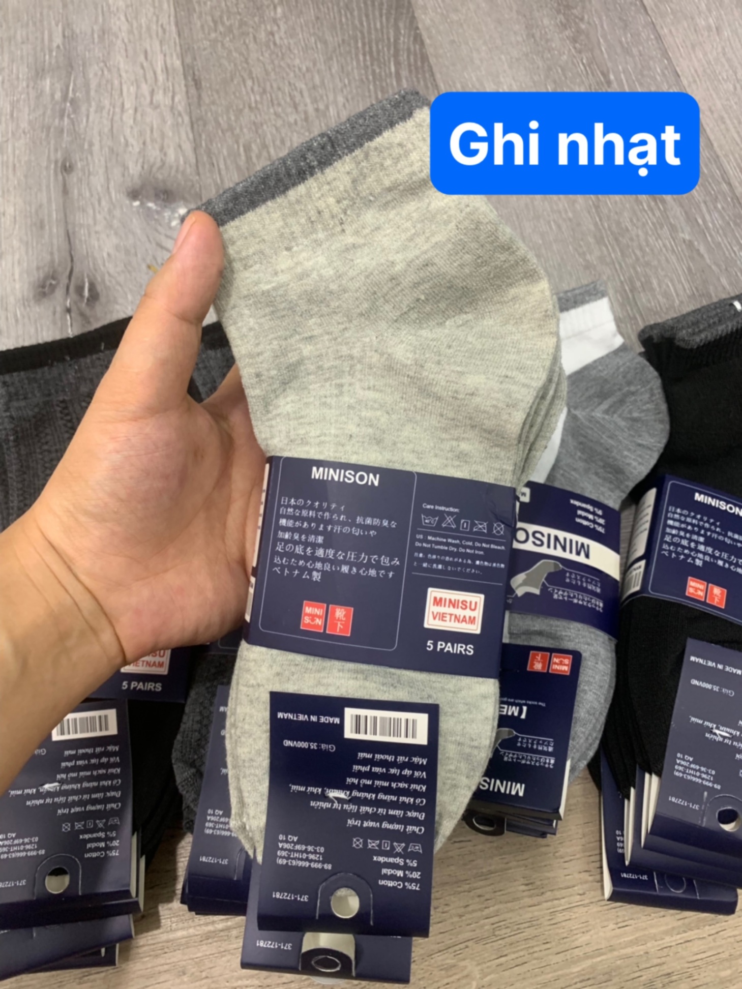 Tất Miniso Ngắn Cổ - Set 5 đôi