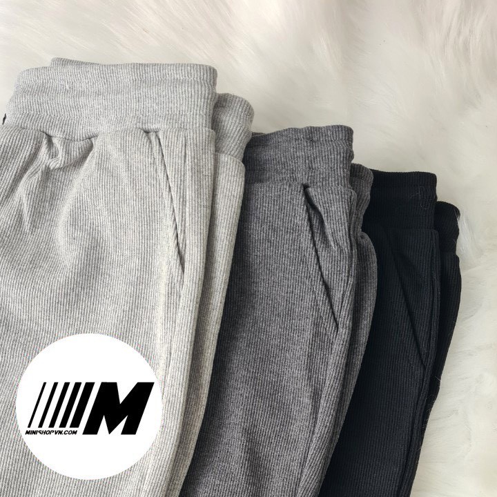 Quần tăm Jogger Nam ống bom ( chất len tăm chun co giãn )