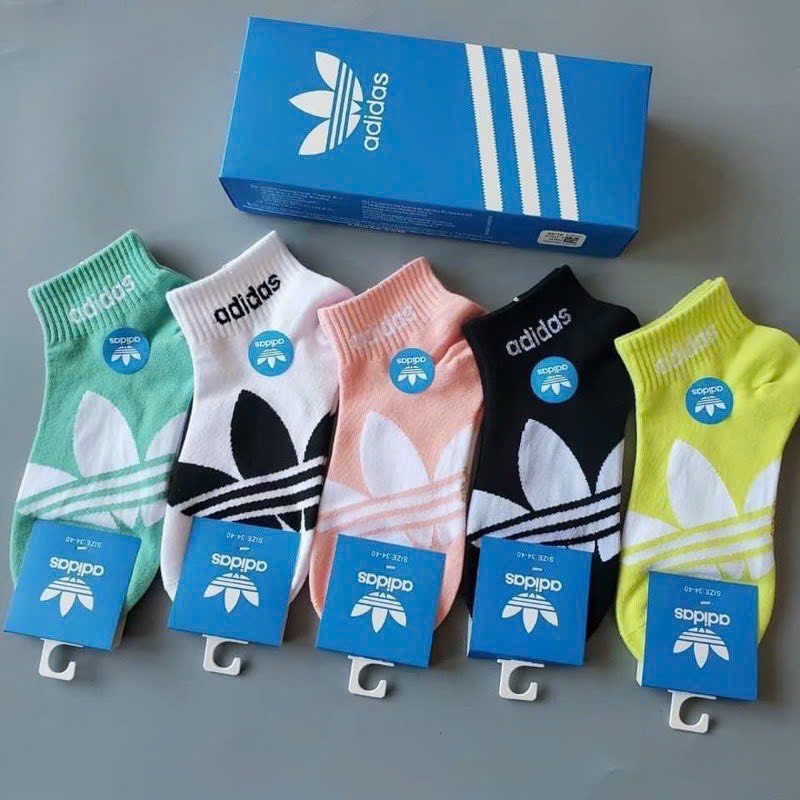 Hộp 5 đôi tất Adidas Họa Tiết To