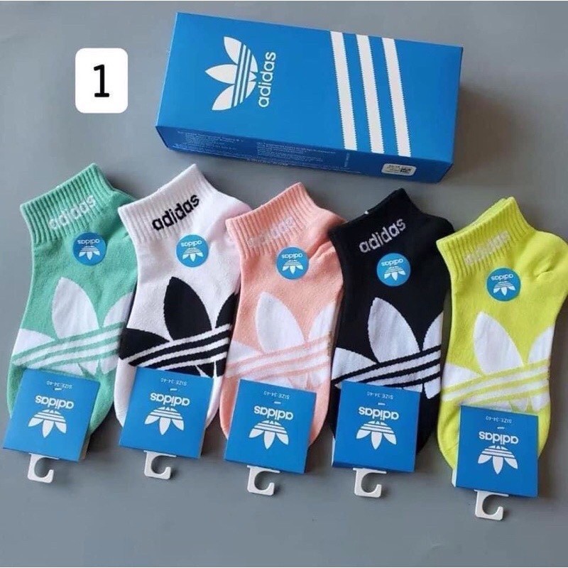 Hộp 5 đôi tất Adidas Họa Tiết To