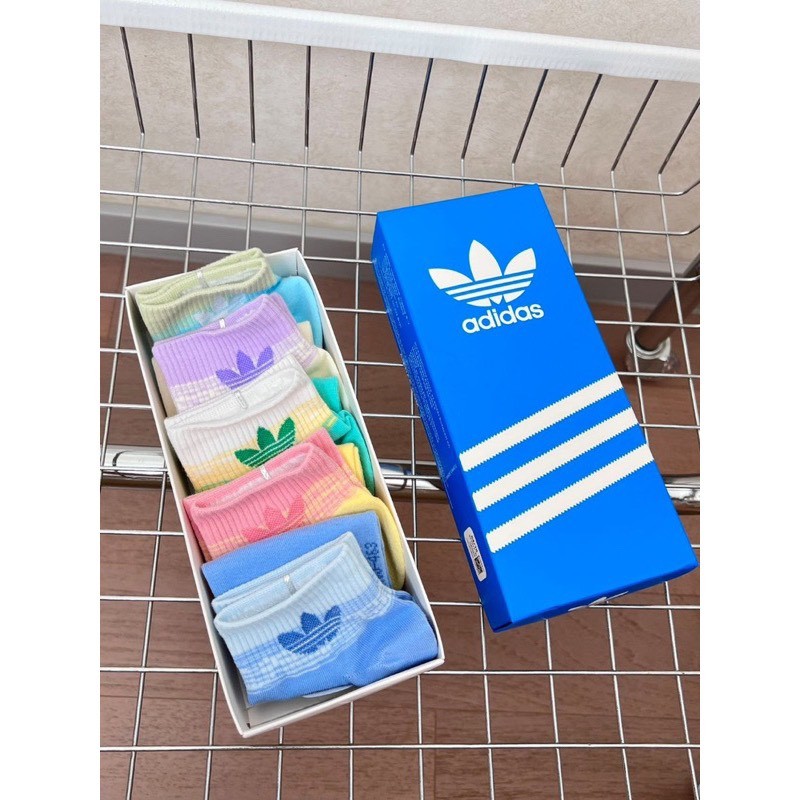 Hộp 5 đôi tất Adidas cổ thấp ( Trơn )