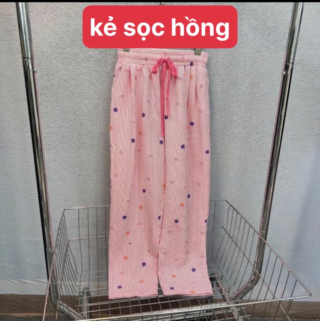 QUẦN BAGGY ĐŨI CẠP CHUN HỌA TIẾT (MÃ 1100)