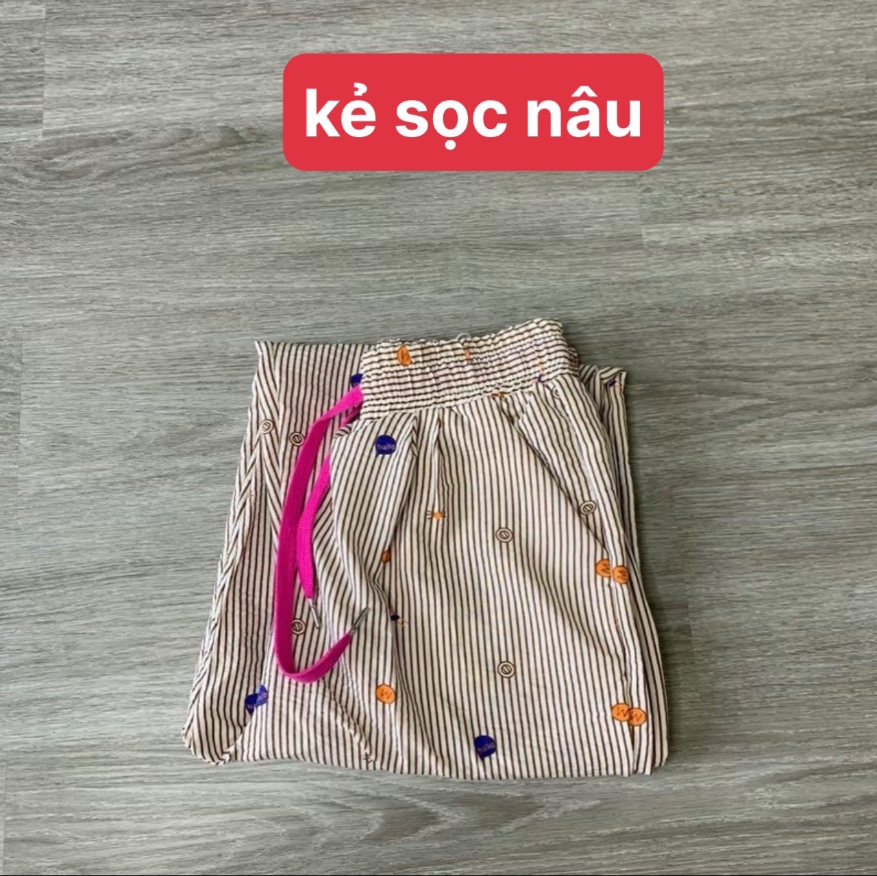 QUẦN BAGGY ĐŨI CẠP CHUN HỌA TIẾT (MÃ 1100)