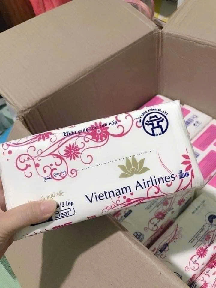 Sét 5 gói Giấy rút VietnamAirline vỏ hồng