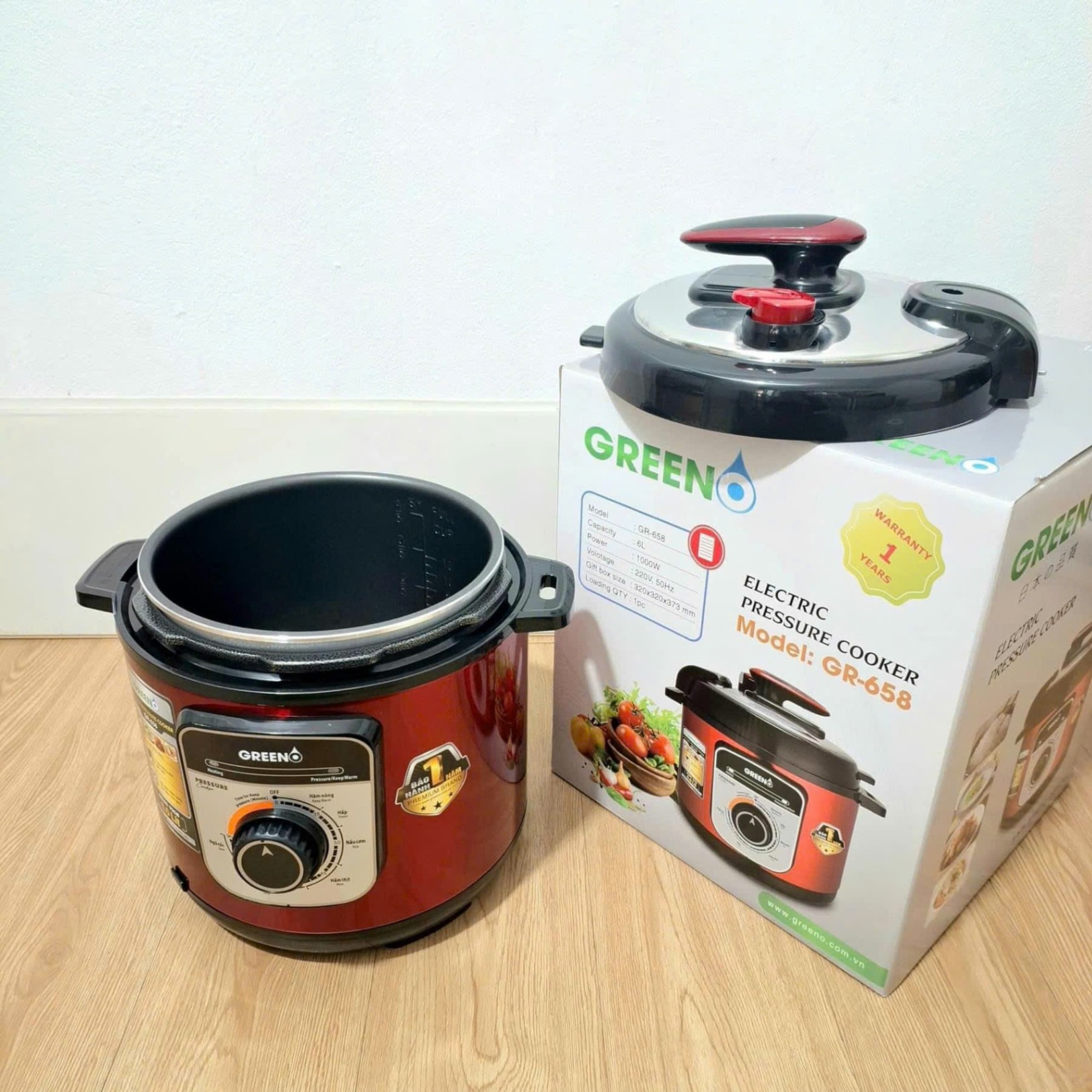 NỒI ÁP SUẤT GREENO 658