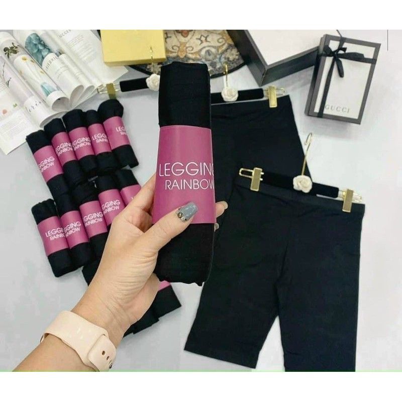 Quần Legging Ngố Đùi - Quần Lửng Nữ cuộn tím Siêu Hotm