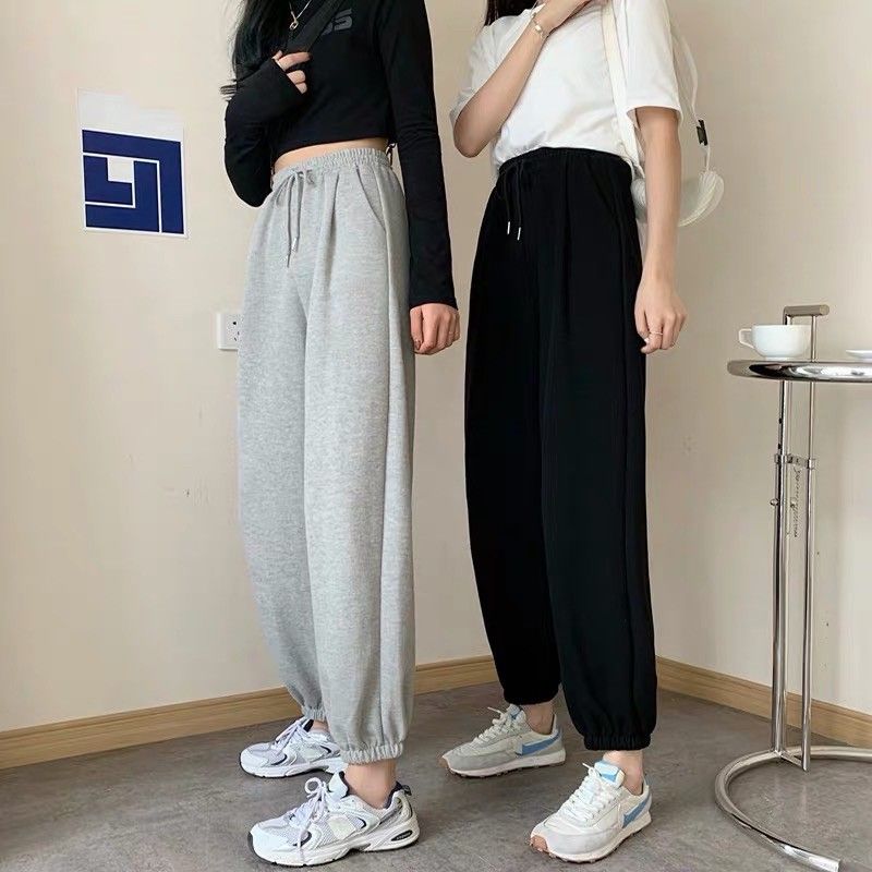 Quần Jogger Nữ Bo Chun Gấu Unisex