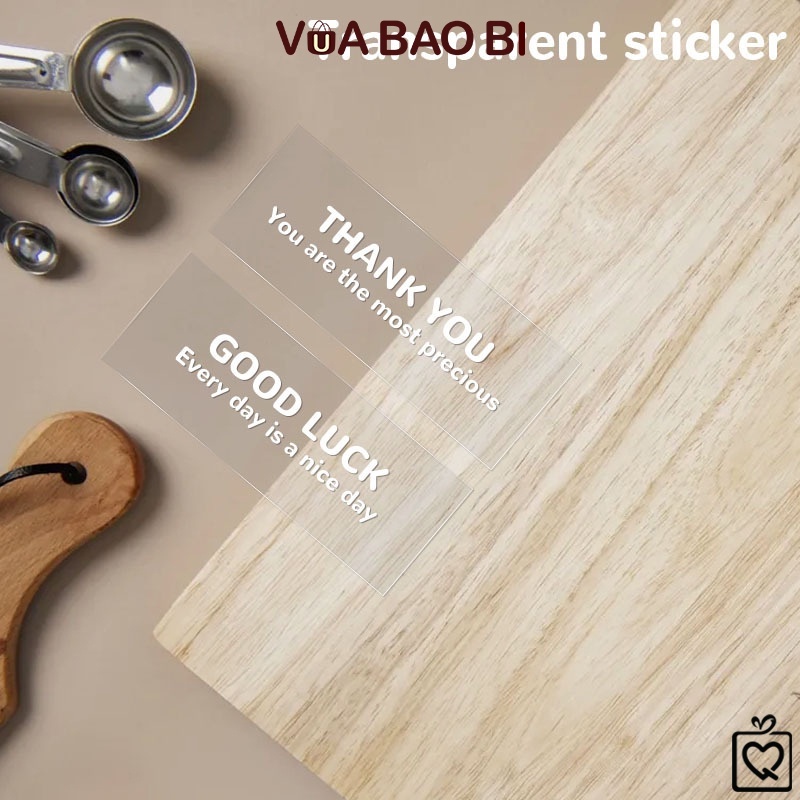 Decal nhựa trong suốt TE19 chữ thông điệp, sticker trang trí chữ trong ...