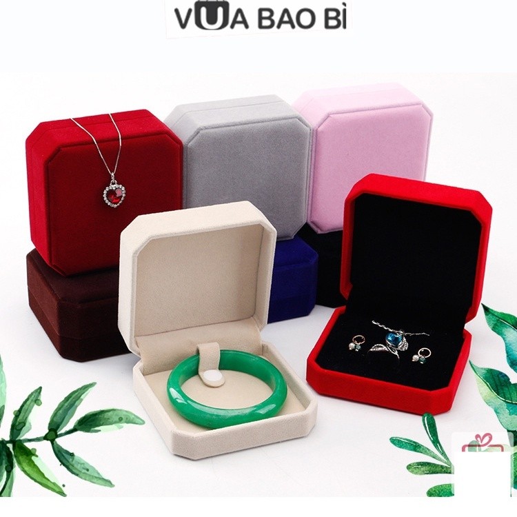 [BB] Hộp đựng dây chuyền trang sức bằng nhung