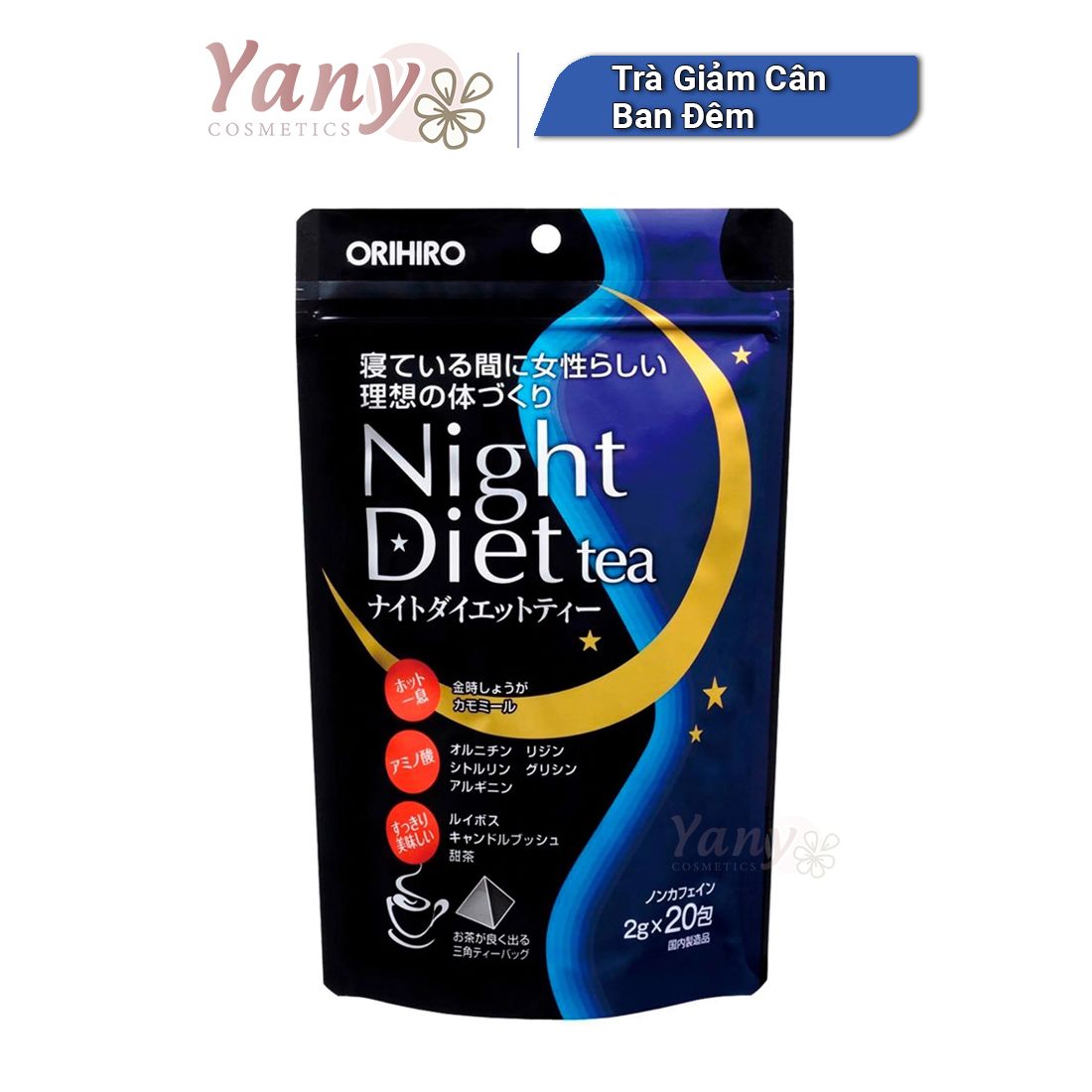 Trà Giảm Cân Orihiro Night Diet Tea Nhật Bản 24 Gói, Trao Đổi Chất, Chuyển Hóa Chất Béo Duy Trì Vóc Dáng, Yany Cosmetics