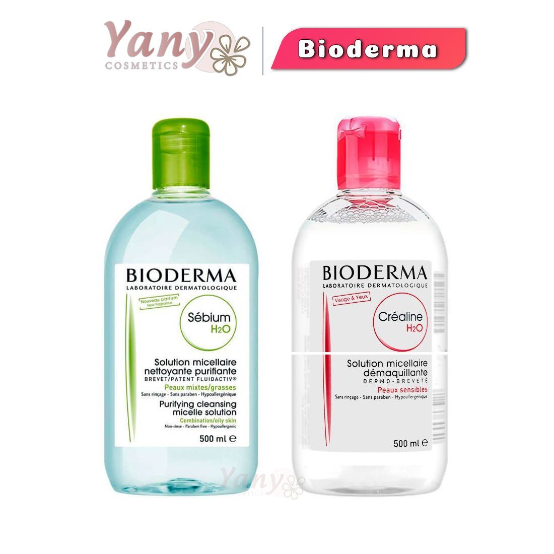 Nước Tẩy Trang Bioderma Xanh Cho Da Dầu Mụn Bản Pháp 500ml, Yany Cosmetics