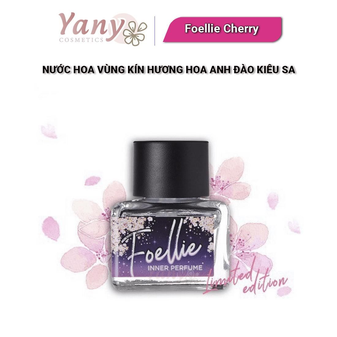 Nước Hoa Vùng Kín Foellie Cherry Blossom - Hương Hoa Anh Đào Kiêu Sa Màu Tím