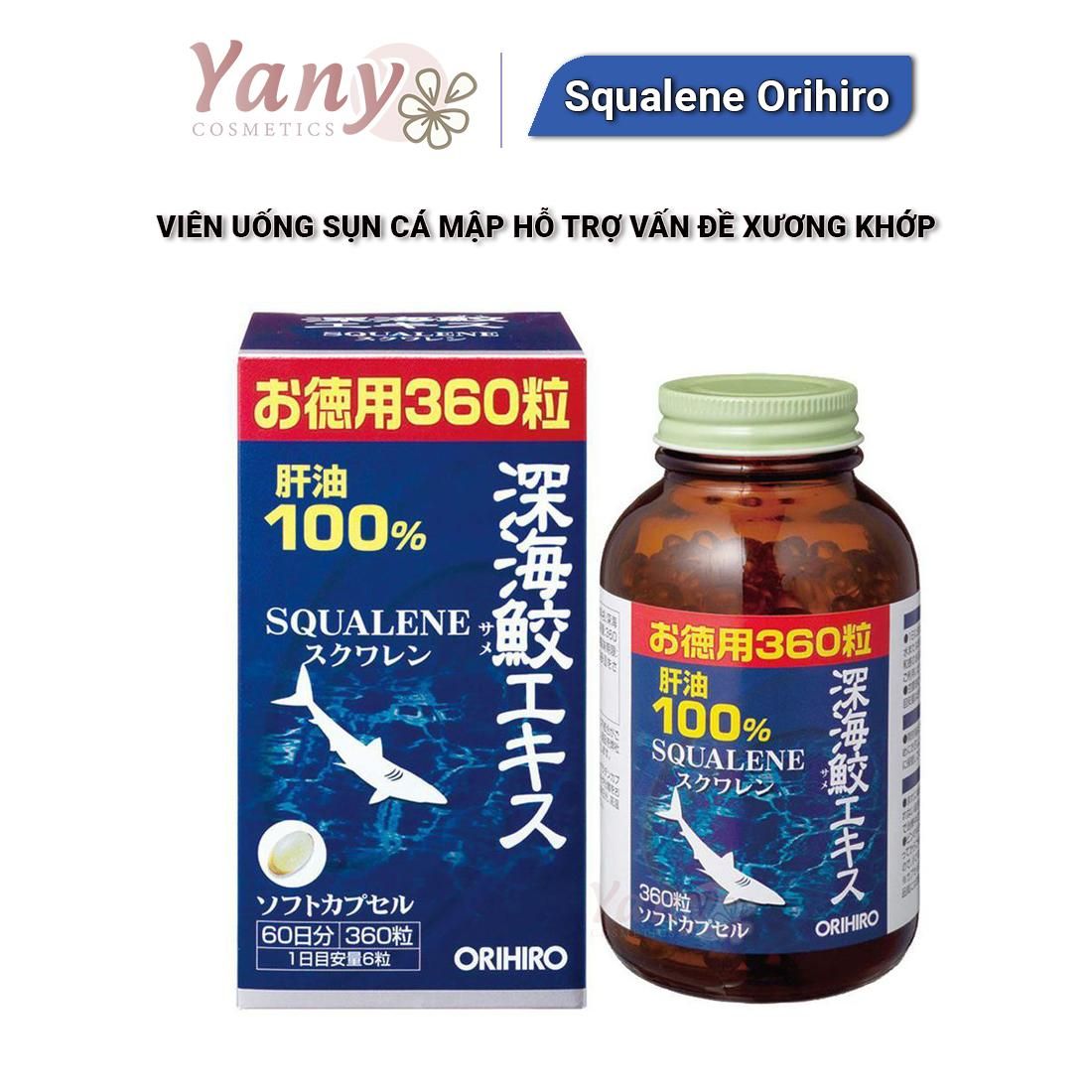 Viên Uống Sụn Vi Cá Mập Squalene Bổ Xương Orihio 360 Viên Nhật Bản