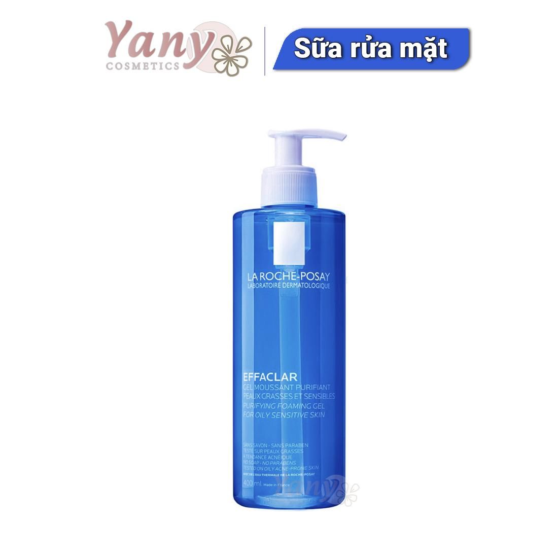 Sữa Rửa Mặt La Roche-Posay 400ml, Gel rửa mặt dành cho da dầu mụn, nhạy cảm, Yany Cosmetics