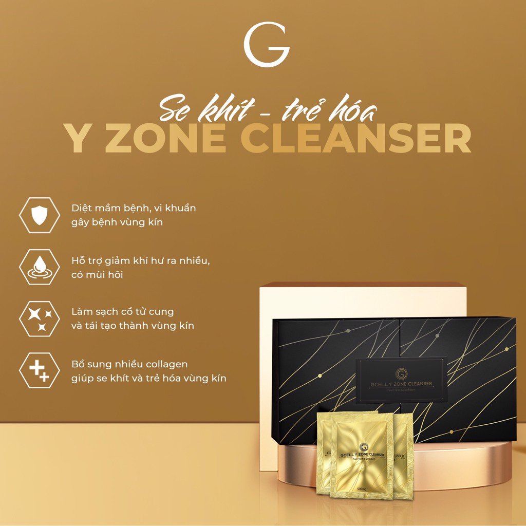 Viên Đặt Y Zone Cleanser Gcell Se Khít Vùng Kín 15 Viên Hàn Quốc