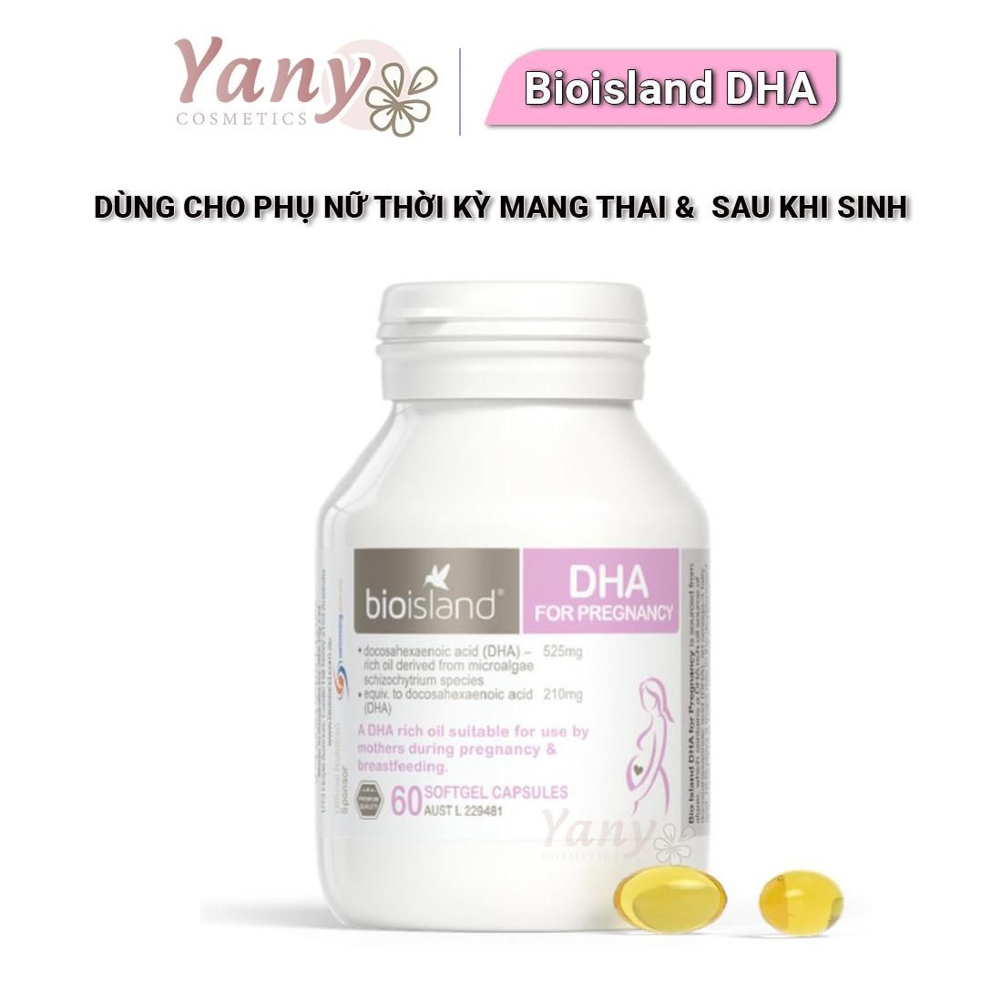 Viên Uống Bioisland DHA Cho Bà Bầu 60 Viên Mẫu mới - Yany Cosmetics