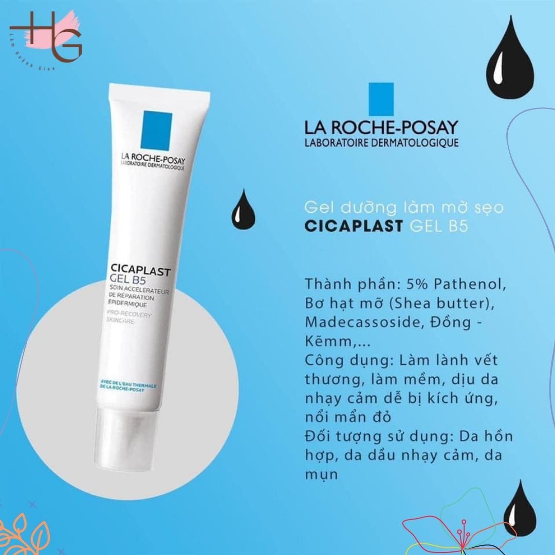 Gel Dưỡng La Roche-Posay Làm Mờ Sẹo, Giúp Làm Dịu Cicaplast B5 40ml