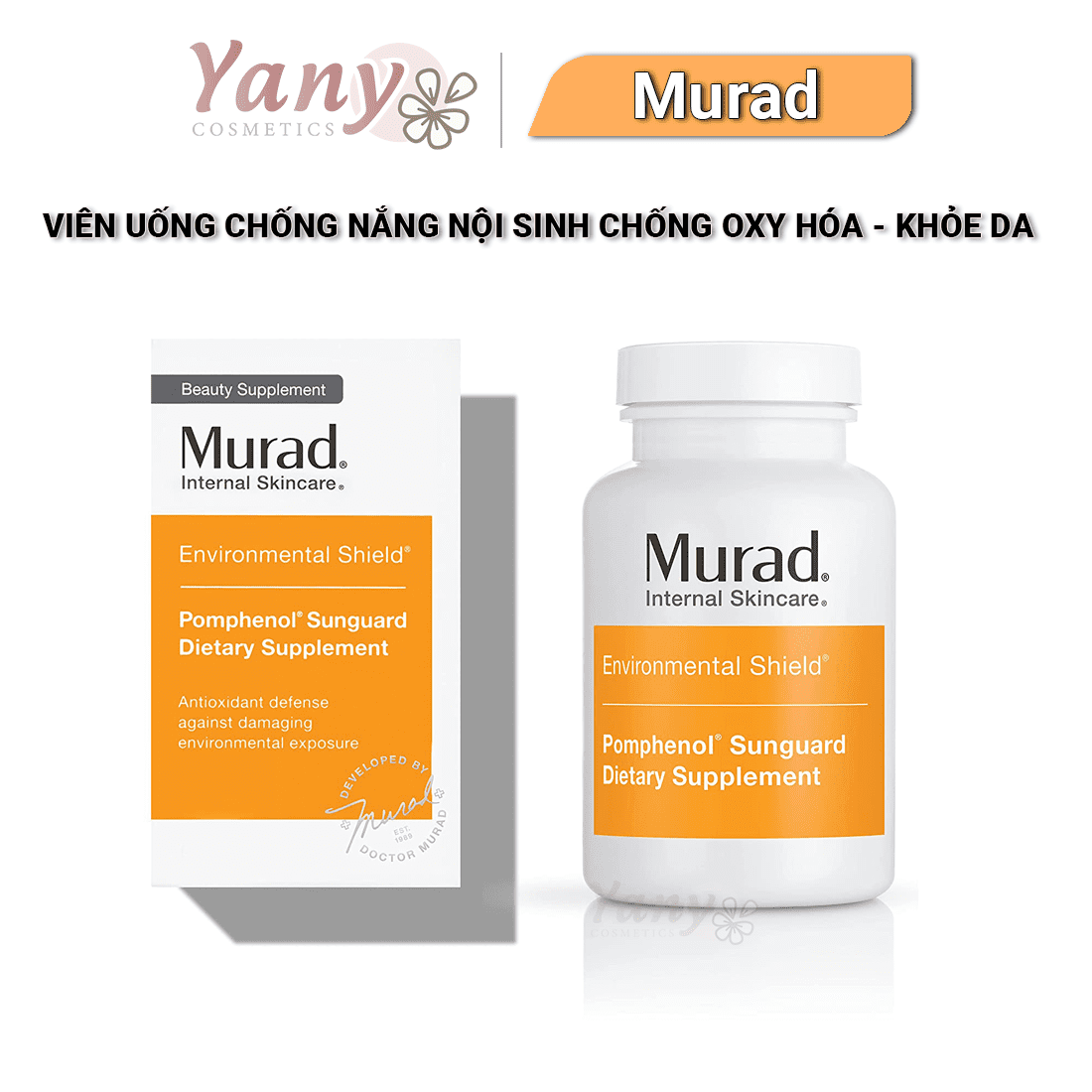 Viên Uống Chống Nắng Nội Sinh Murad Internal Skincare Chính Hãng Của Mỹ 60 Viên