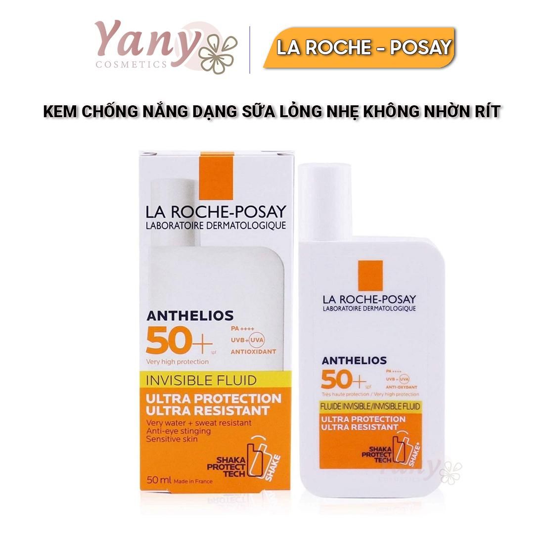 Kem chống nắng cho mặt dạng sữa lỏng nhẹ không nhờn rít La Roche-Posay Anthelios Shaka Fluid SPF 50+ UVB & UVA-Yany Cosmetics