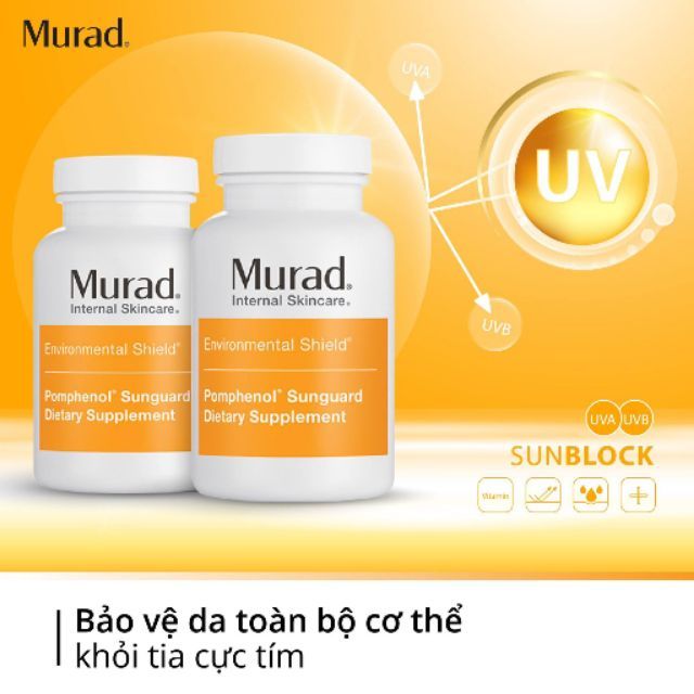 Viên Uống Chống Nắng Nội Sinh Murad Internal Skincare Chính Hãng Của Mỹ 60 Viên