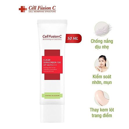 Kem Chống Nắng Cell Fusion C Clear Sunscreen Cho Da Dầu Mụn