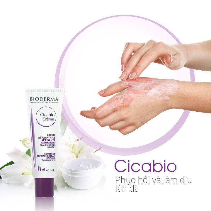 Kem dưỡng phục hồi da tổn thương Bioderma Cicabio Crème 40ml, Yany Cosmetics