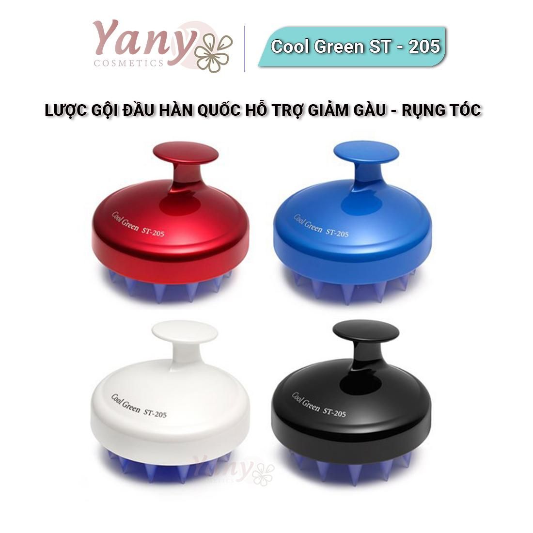 Lược Gội Đầu Cool Green ST-205 Hàn Quốc Massage Hỗ Trợ Trị Gàu, Trị Rụng Tóc