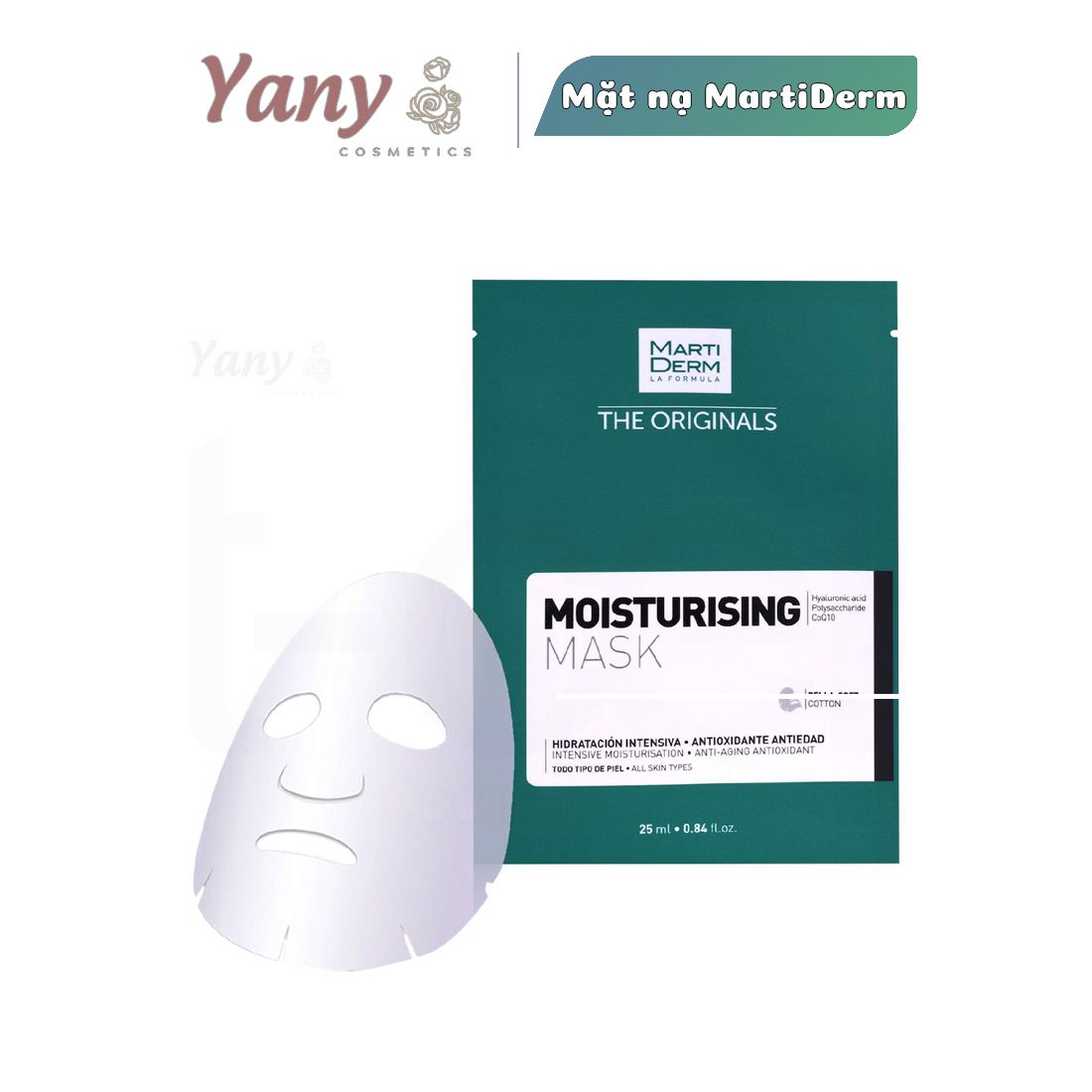 Mặt Nạ Dưỡng Ẩm Trắng Da MartiDerm The Originals Moisturising Mask, Yany Cosmetics