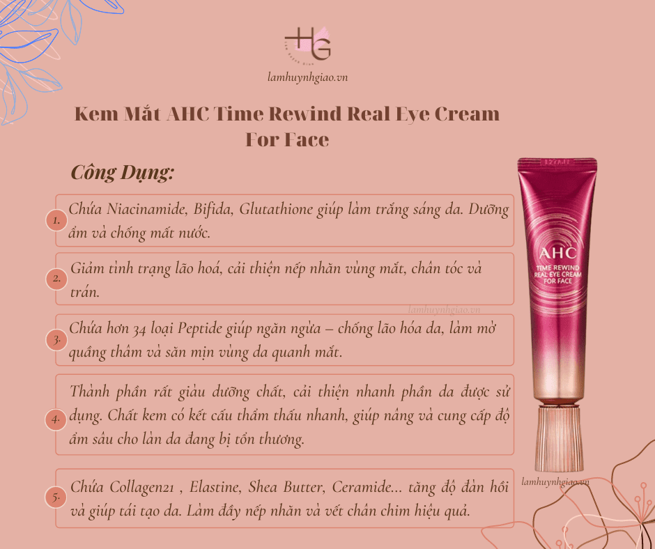 Kem Mắt AHC Time Rewind Real Eye Cream For Face