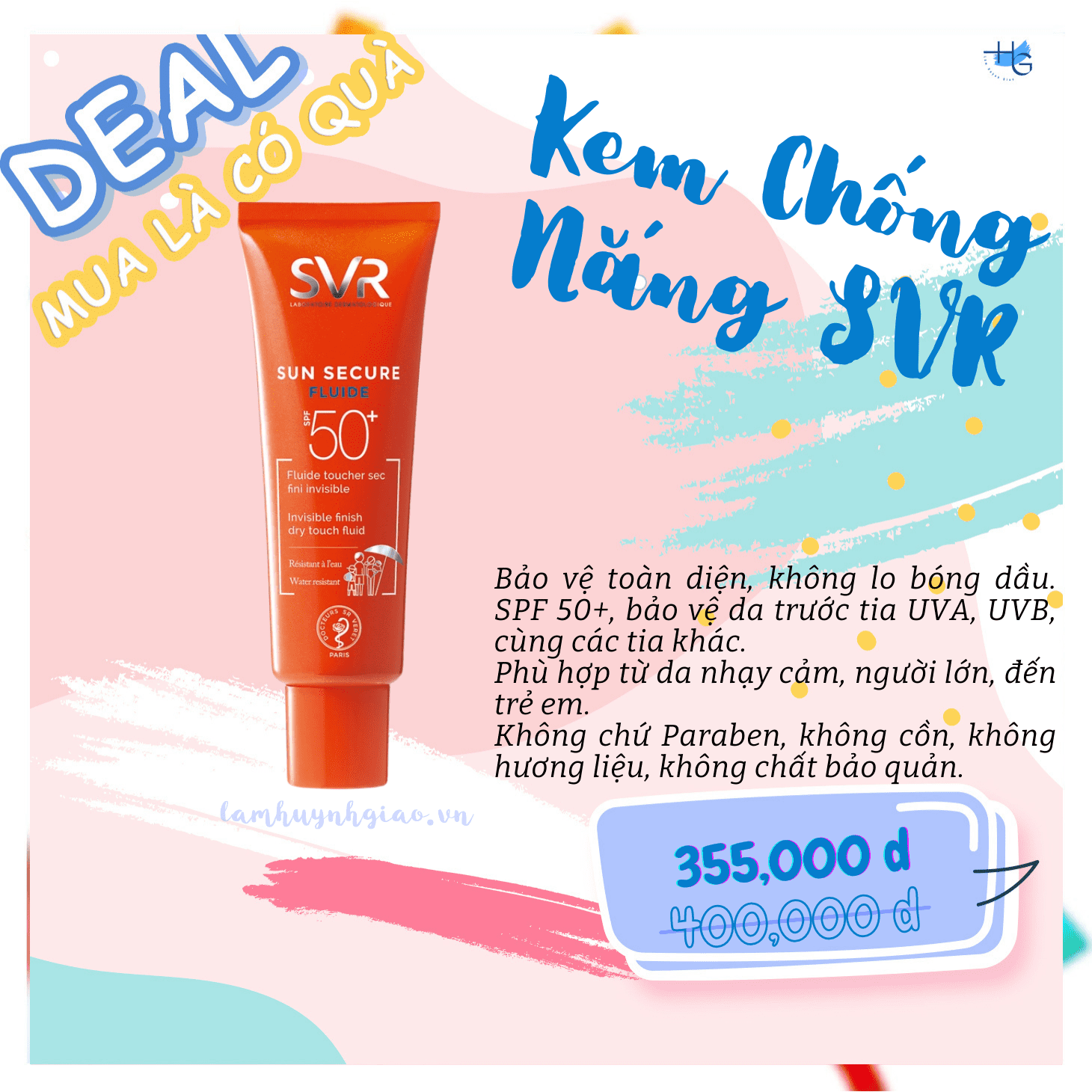 Kem Chống Nắng Toàn Diện SVR Cho Da Nhạy Cảm Và Em Bé SUN SECURE Fluide SPF50+ SVR - 50 ml