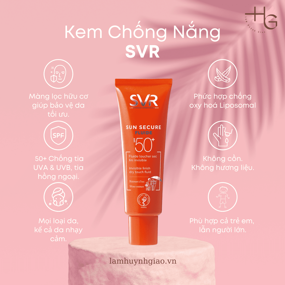 Kem Chống Nắng Toàn Diện SVR Cho Da Nhạy Cảm Và Em Bé SUN SECURE Fluide SPF50+ SVR - 50 ml