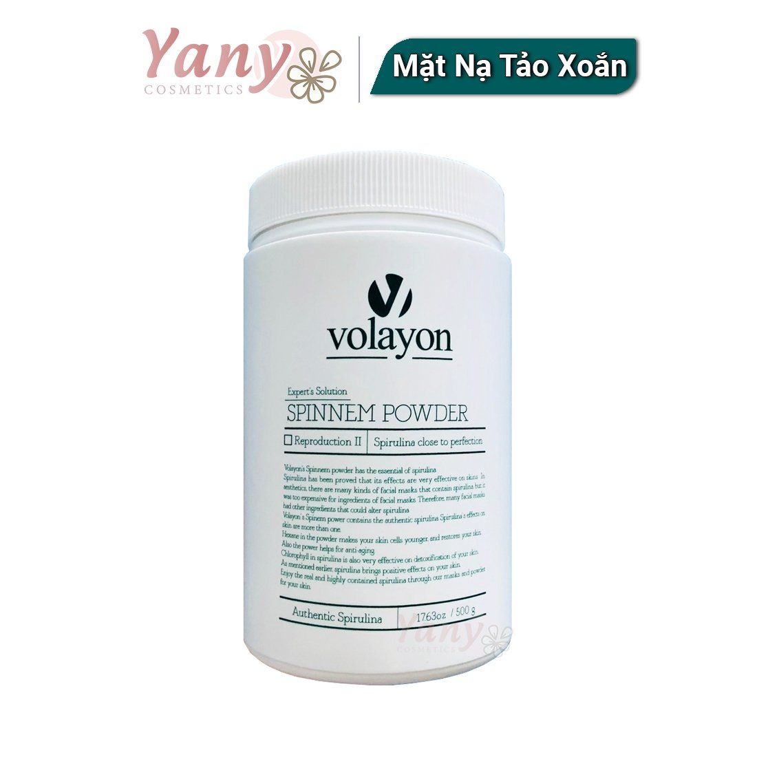 Mặt Nạ Tảo Xoắn Dạng Bột Volayon 500g-Yany Cossmetics