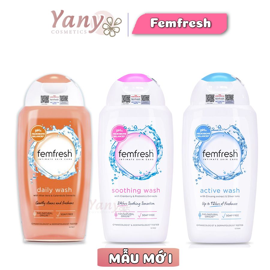 Dung dịch vệ sinh phụ nữ Femfresh Daily Intimate Wash 250ml, Yany Cosmetics