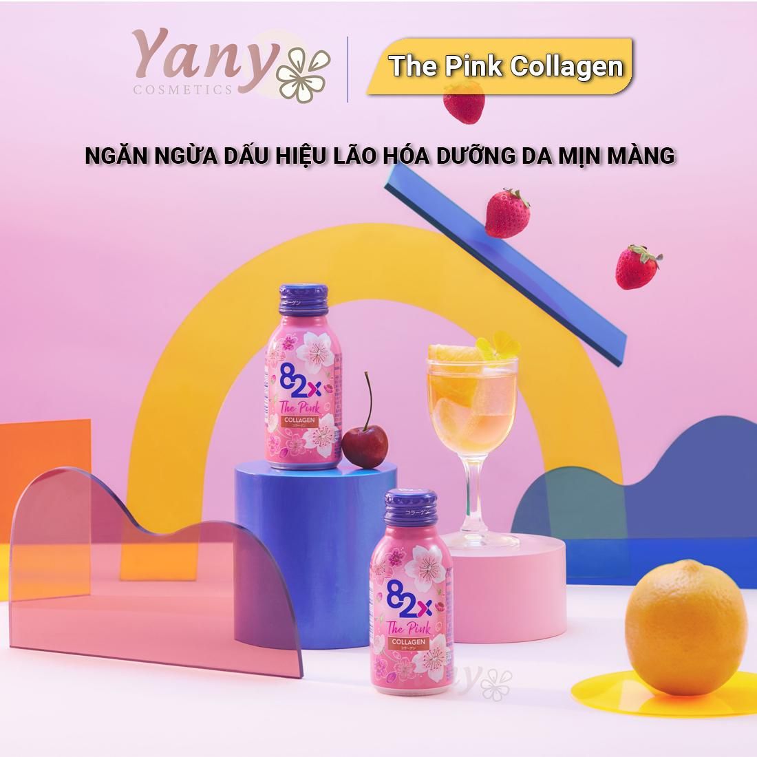 Nước Uống Collagen 82X The Pink Hộp 10 Chai x 100ml - Yany Cosmetics