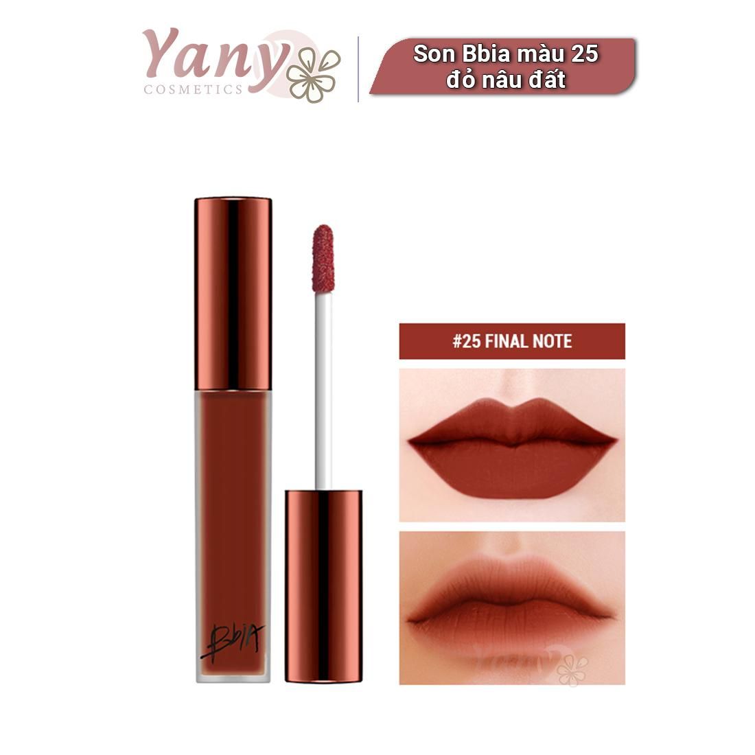 Son Kem Lì Bbia Last Velvet Liptint Màu 25 Đỏ Nâu Đất - More Mature