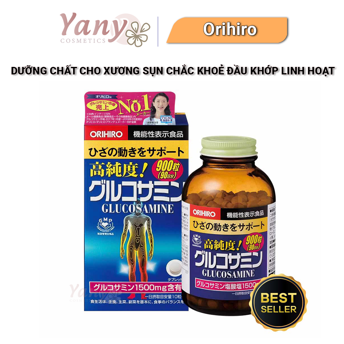 Viên Uống Bổ Xương Khớp Glucosamine Orihiro 900 Viên Nhật Bản