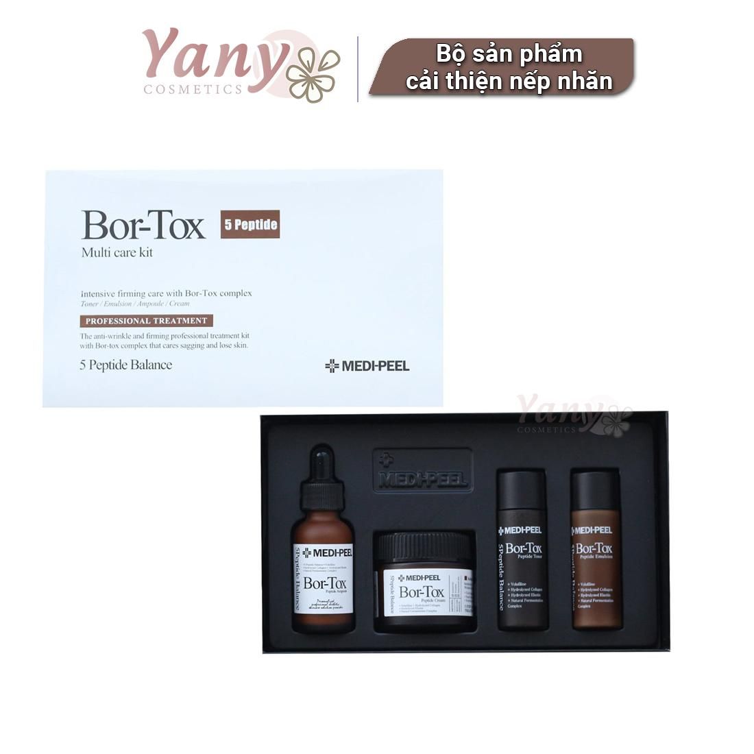 Bộ Sản Phẩm Cải Thiện Nếp Nhăn GIúp Da Căng Mượt Medi-Peel Bor-Tox 5 Peptide Multi Care Kit-Yany Cosmetics