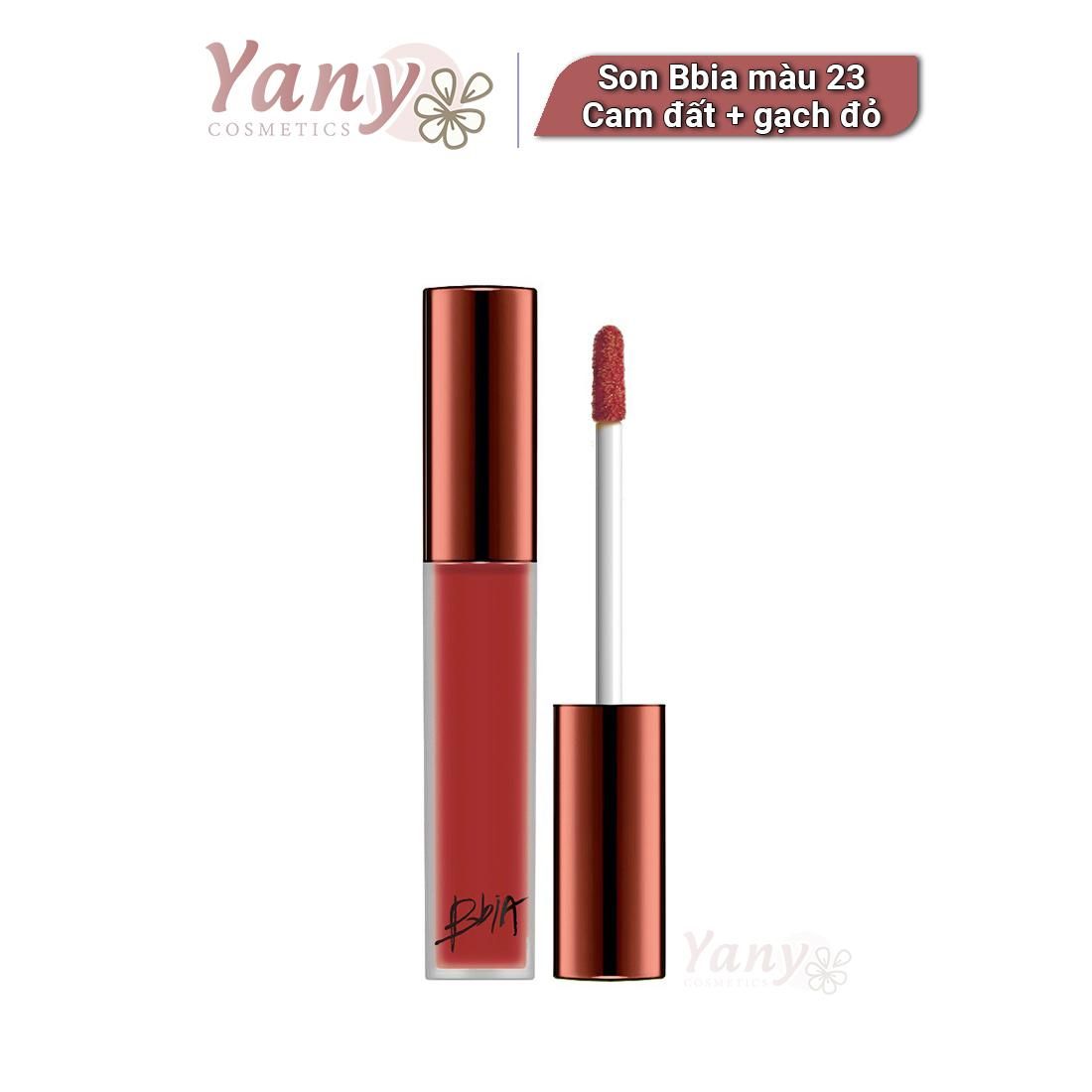 Son Kem Lì Bbia Last Velvet Liptint Màu 23 Cam Đất Pha Đỏ Gạch - Romantic Note, Yany Cosmetics