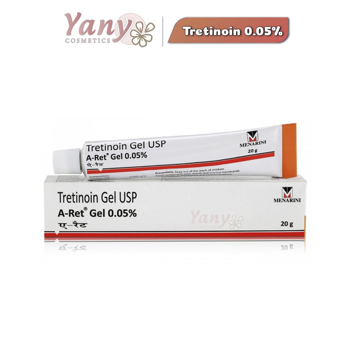 Tretinoin Trị Mụn Và Chống Lão Hóa Gel USP Aret 0.05% Menarini, Yany Cosmetics