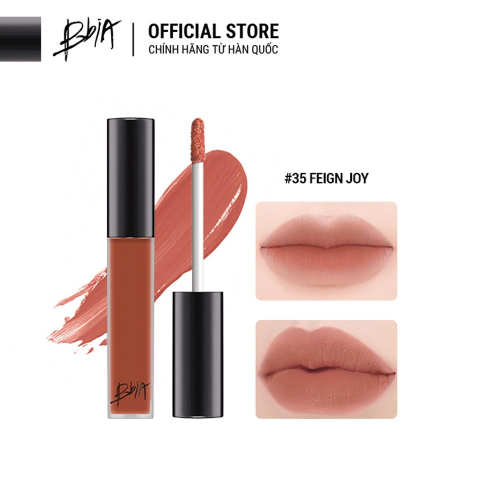 Son Kem Lì Bbia Velvet Liptint Màu 35 Feign Joy - Cam Đất, Yany Cosmetics