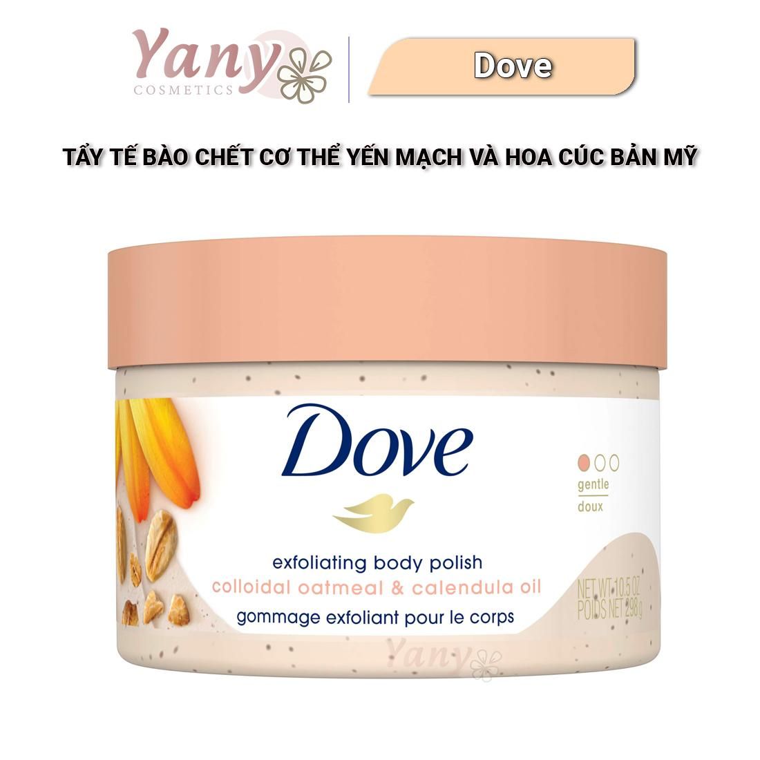 Tẩy Tế Bào Chết Body Dove Hoa Cúc Và Yến Mạch Bản Mỹ 298gr, Yany Cosmetics