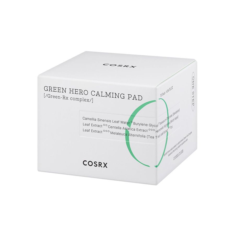 Bông Tẩy Tế Bào Chết Cosrx One Step Green Hero Calming Pad Làm Dịu Da 70 Miếng