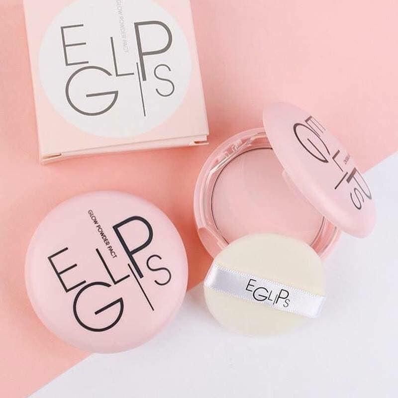 Phấn Phủ Eglips Glow Powder Pact Kiềm Dầu, Giúp Da Căng Bóng, Hồng Hào