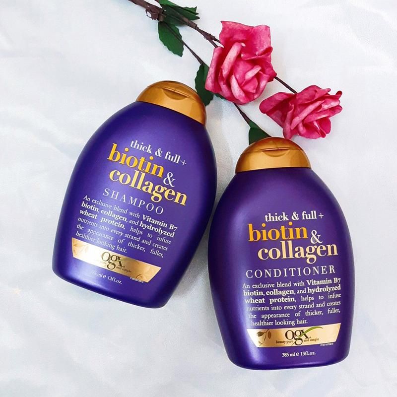 Bộ gội xả OGX Biotin & Collagen Shampoo And Conditioner 385ml chống rụng kích thích mọc tóc-Yany Cosmetics