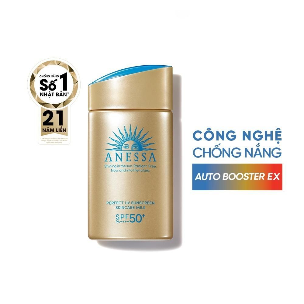 Sữa chống nắng Anessa dưỡng da kiềm dầu 60ml Perfect UV Sunscreen Skincare Milk N SPF50+ PA++++ Yany Cosmetics