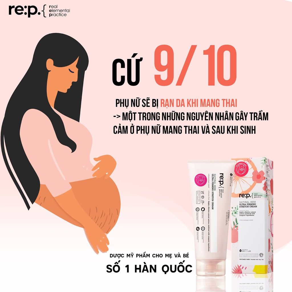 Kem Giảm Rạn Da Re:p Làm Săn Chắc Và Mờ Sẹo 200ml, YanyCosmetics